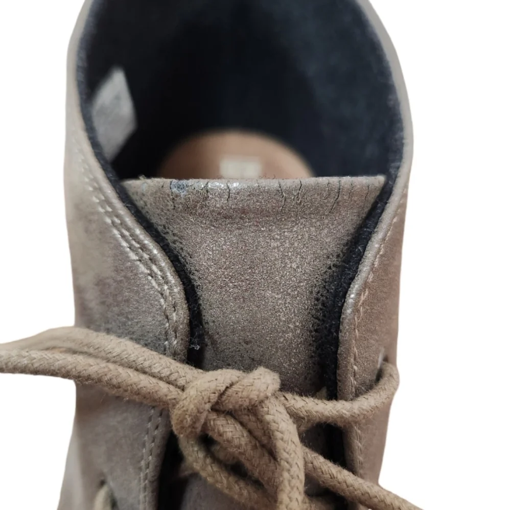 Toms Women's Desert Wedge Gray Metallic Bootie / Ankle Boot, size 11 NEW - Picture 7 of 12